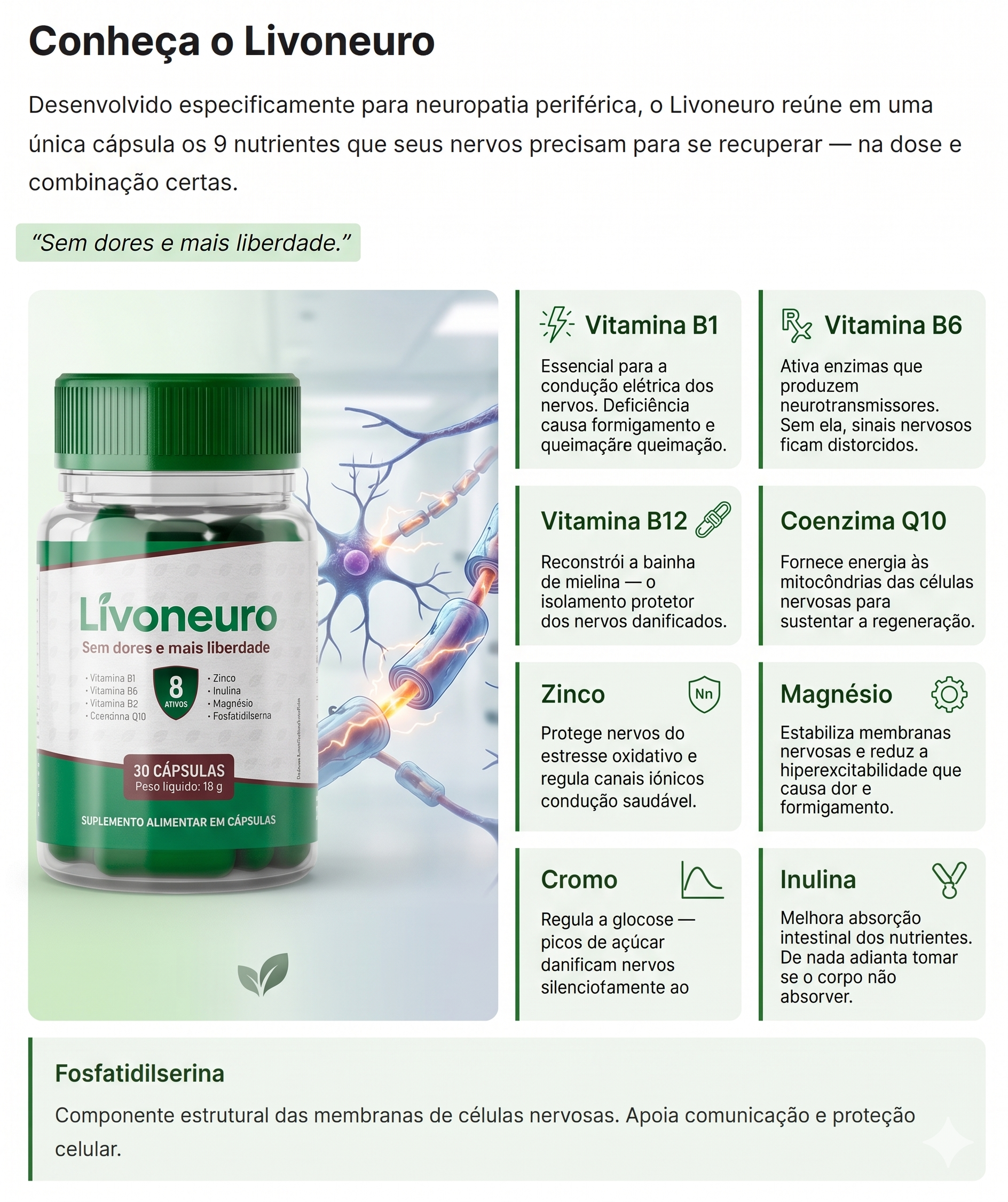 Livoneuro — 9 ativos para seus nervos